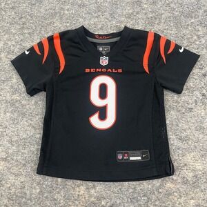 Nike Joe Burrow Cincinnati Bengals Away Jersey #9 Toddler 4T Black NFL